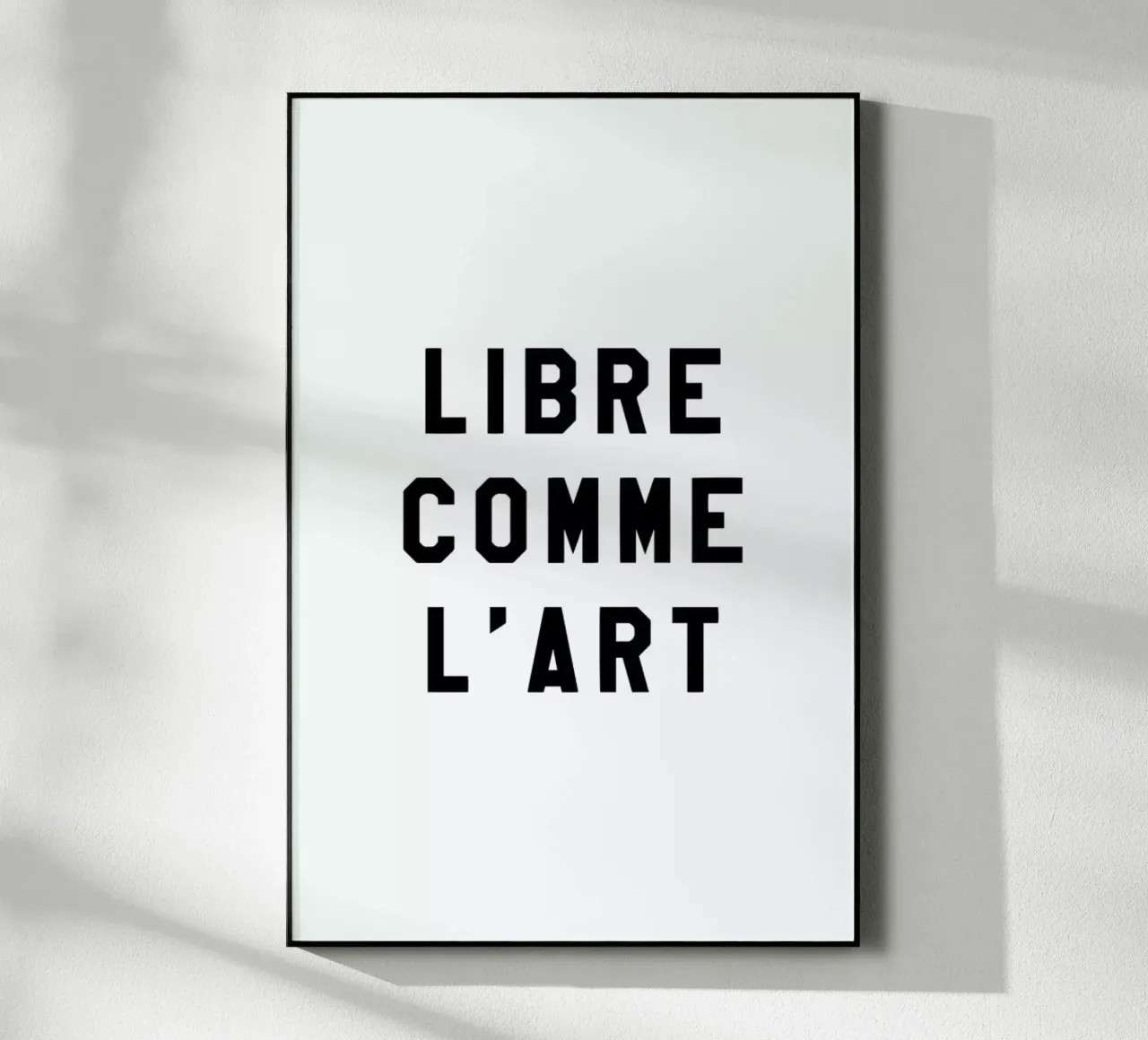 Libre Comme L'Art White acrylic glass by FRAICHE