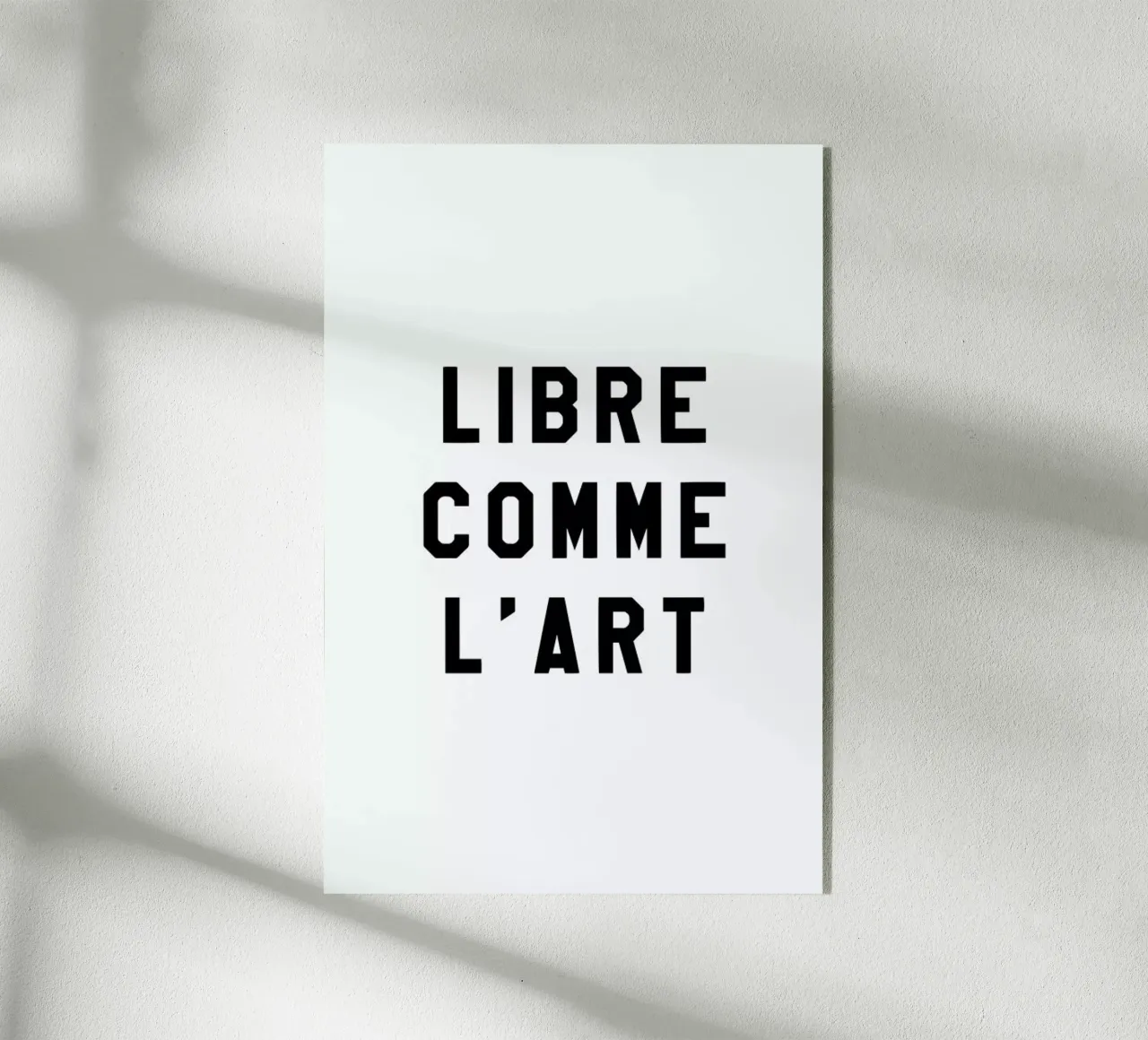 Libre Comme L'Art White acrylic glass by FRAICHE