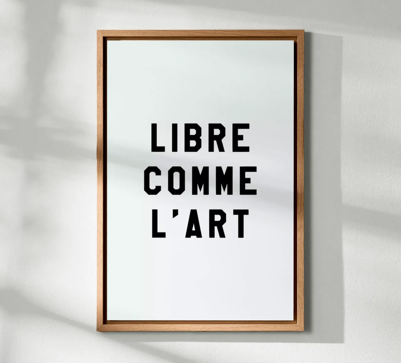 Libre Comme L'Art White tela con Cornice a cassetta da FRAICHE