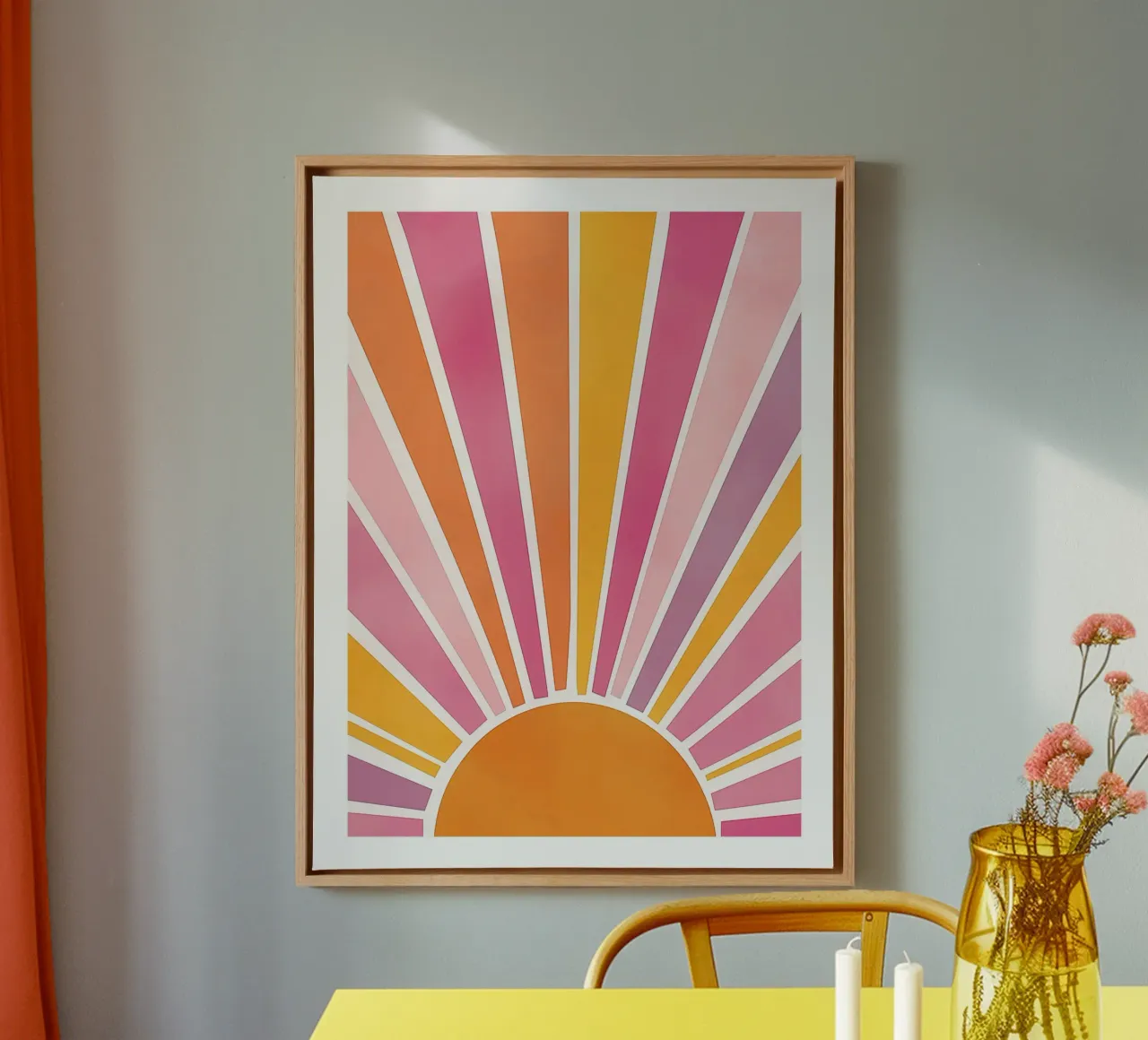 Sunbeams canvas with Floater frame by DWA