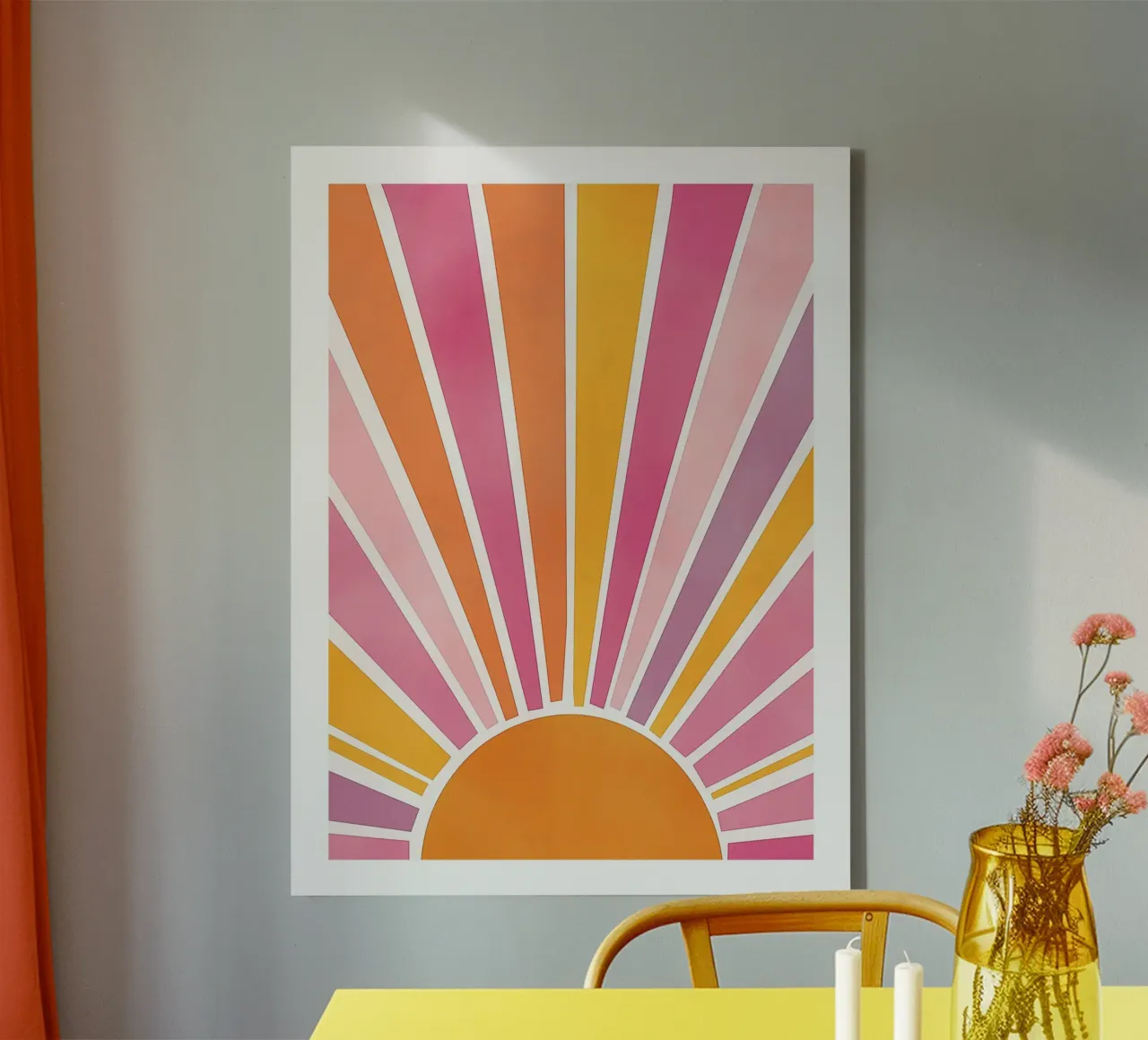 Sunbeams canvas with Floater frame by DWA
