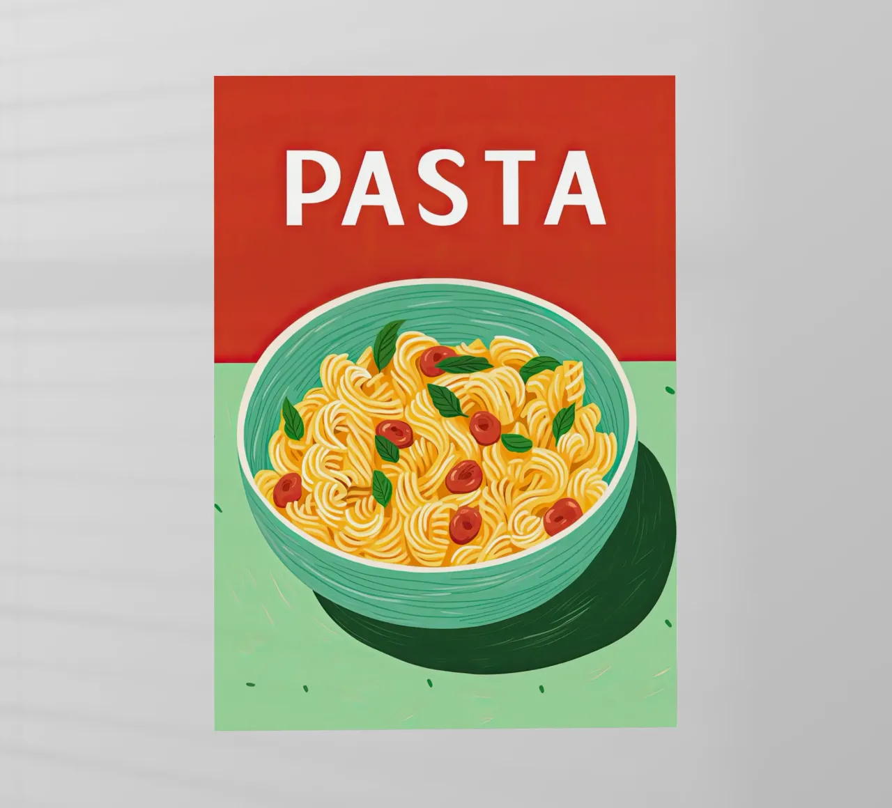 Pasta | Minimalist vintage Italy kitchen poster backlit film by Autofocus