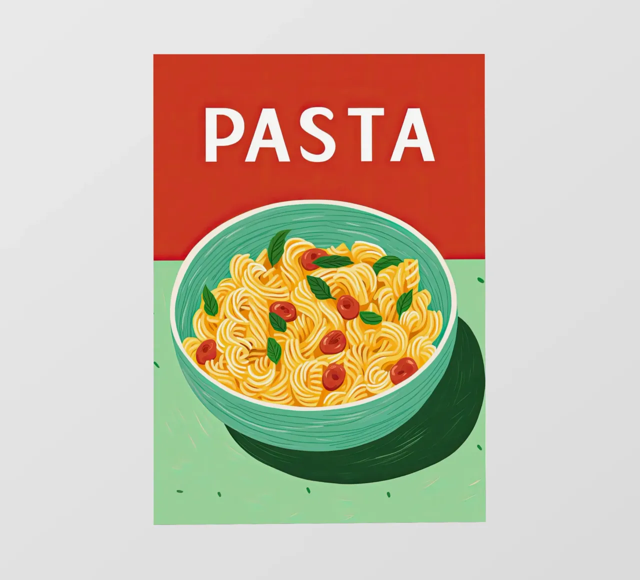 Pasta | Minimalist vintage Italy kitchen poster backlit film by Autofocus
