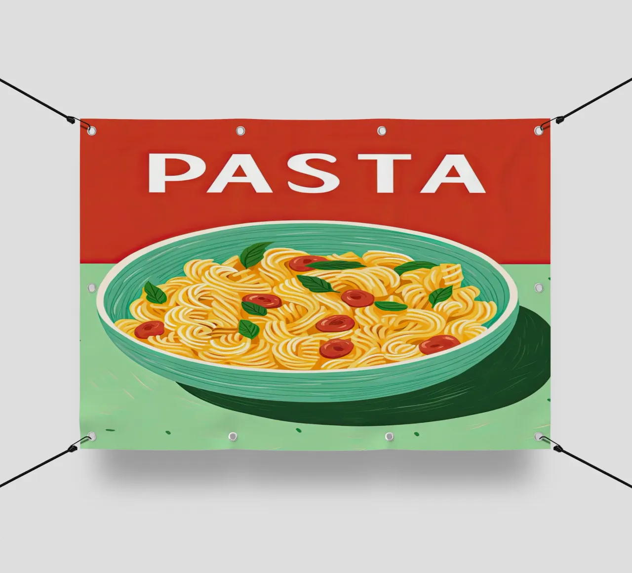 Pasta | Minimalist vintage Italy kitchen poster pvc cover by Autofocus