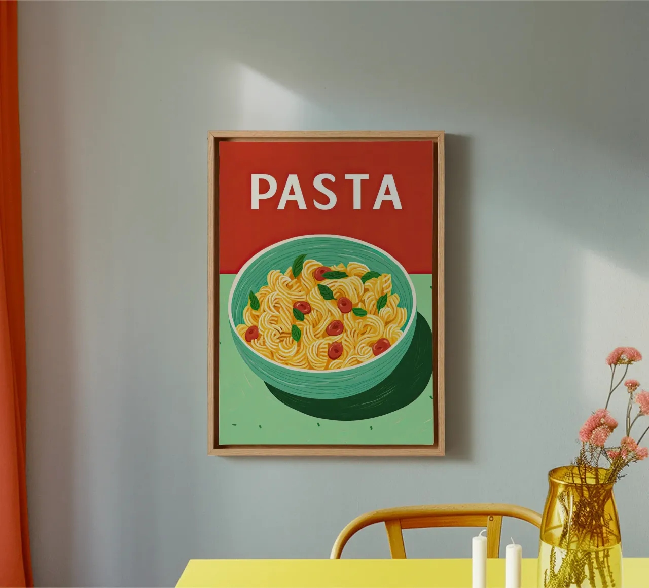 Pasta | Minimalist vintage Italy kitchen poster canvas by Autofocus