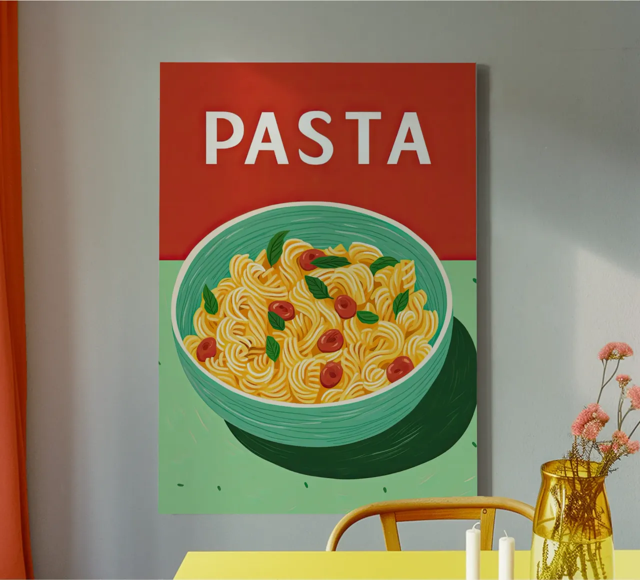 Pasta | Minimalist vintage Italy kitchen poster canvas by Autofocus