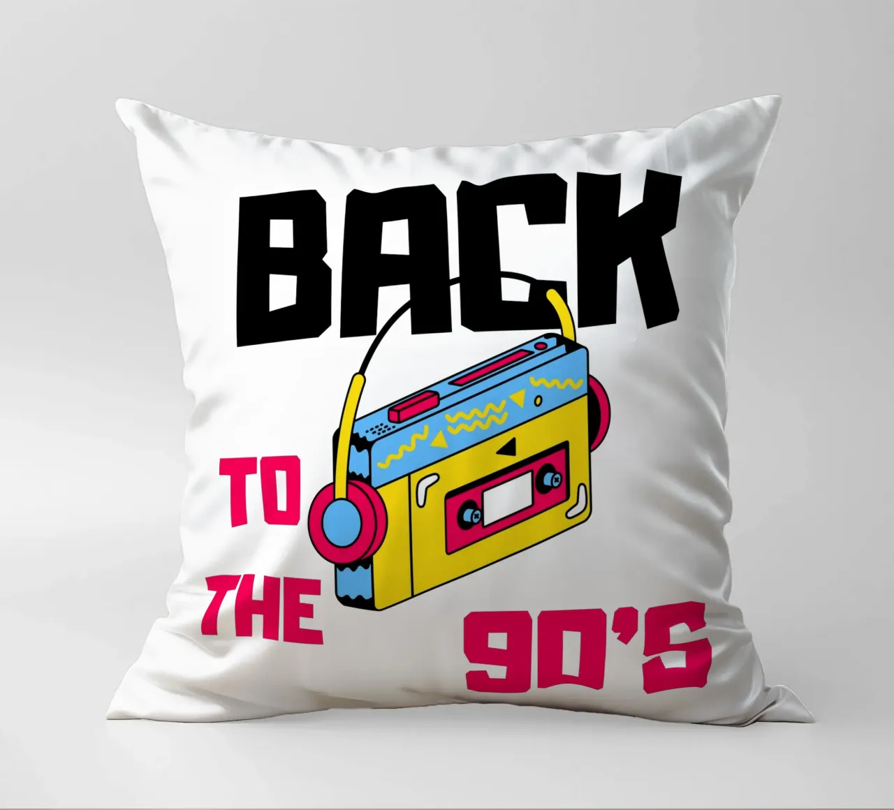 Back to the 90s with a cassette recorder decorative cushion by ArtDesign by KBK