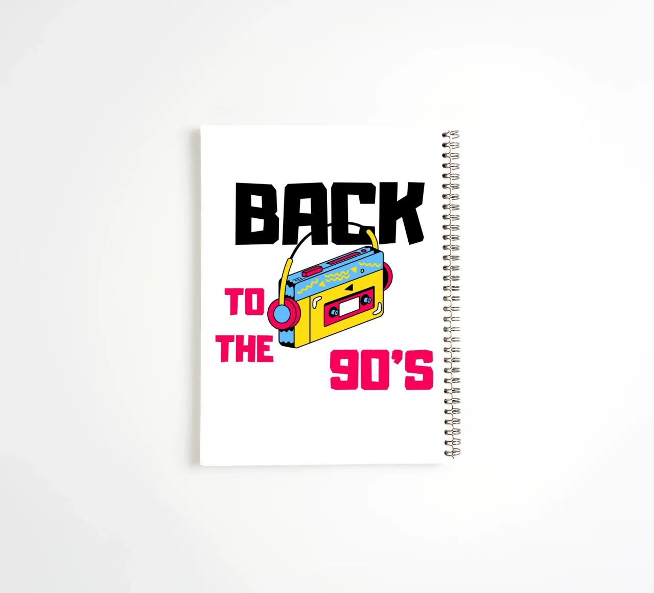 Back to the 90s with a cassette recorder spiral notebook by ArtDesign by KBK