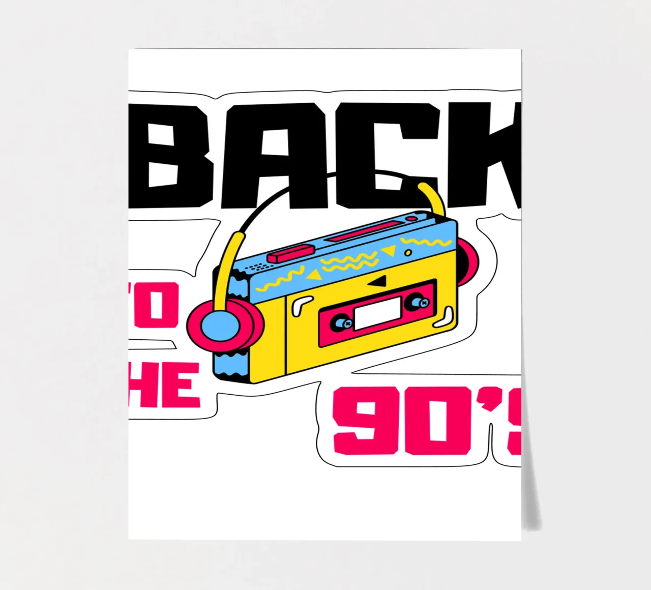 Back to the 90s with a cassette recorder sticker sheet by ArtDesign by KBK