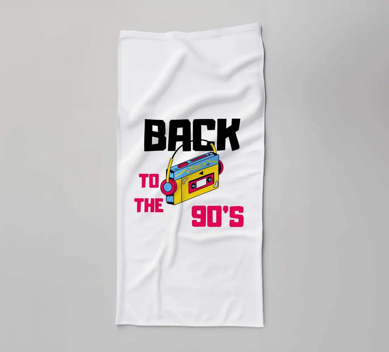 Back to the 90s with a cassette recorder towel by ArtDesign by KBK