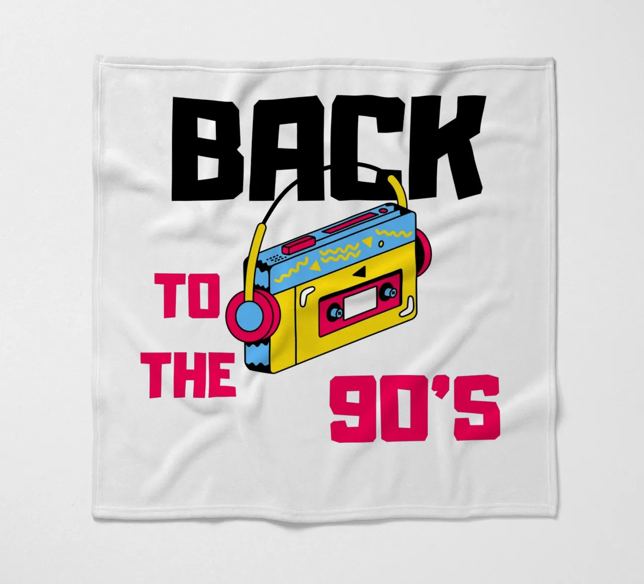 Back to the 90s with a cassette recorder fleece blanket by ArtDesign by KBK