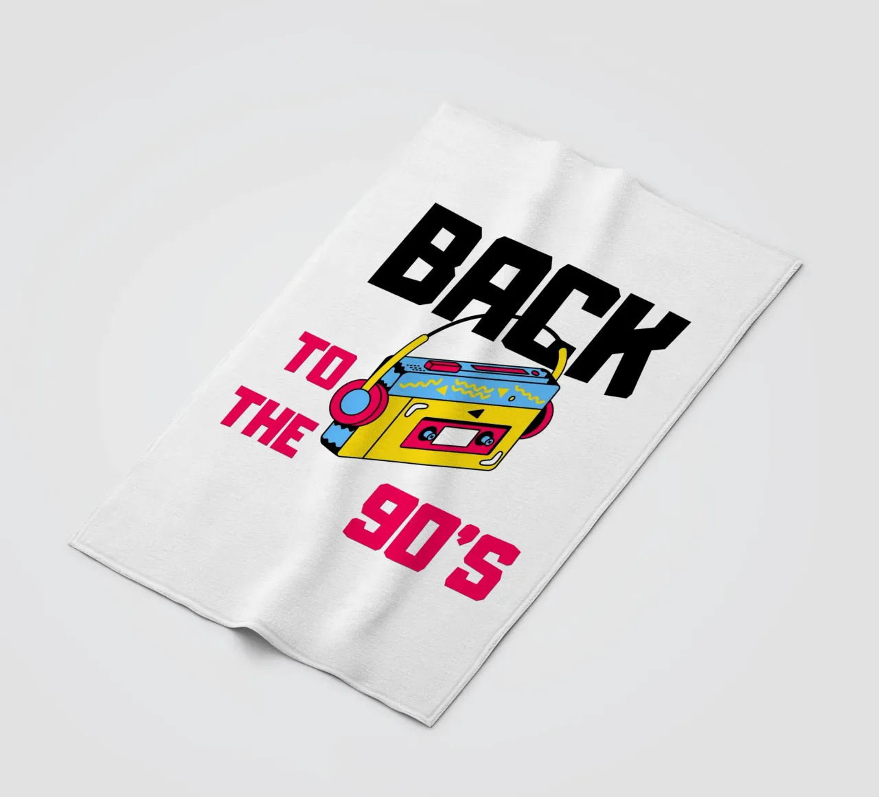 Back to the 90s with a cassette recorder fleece blanket by ArtDesign by KBK