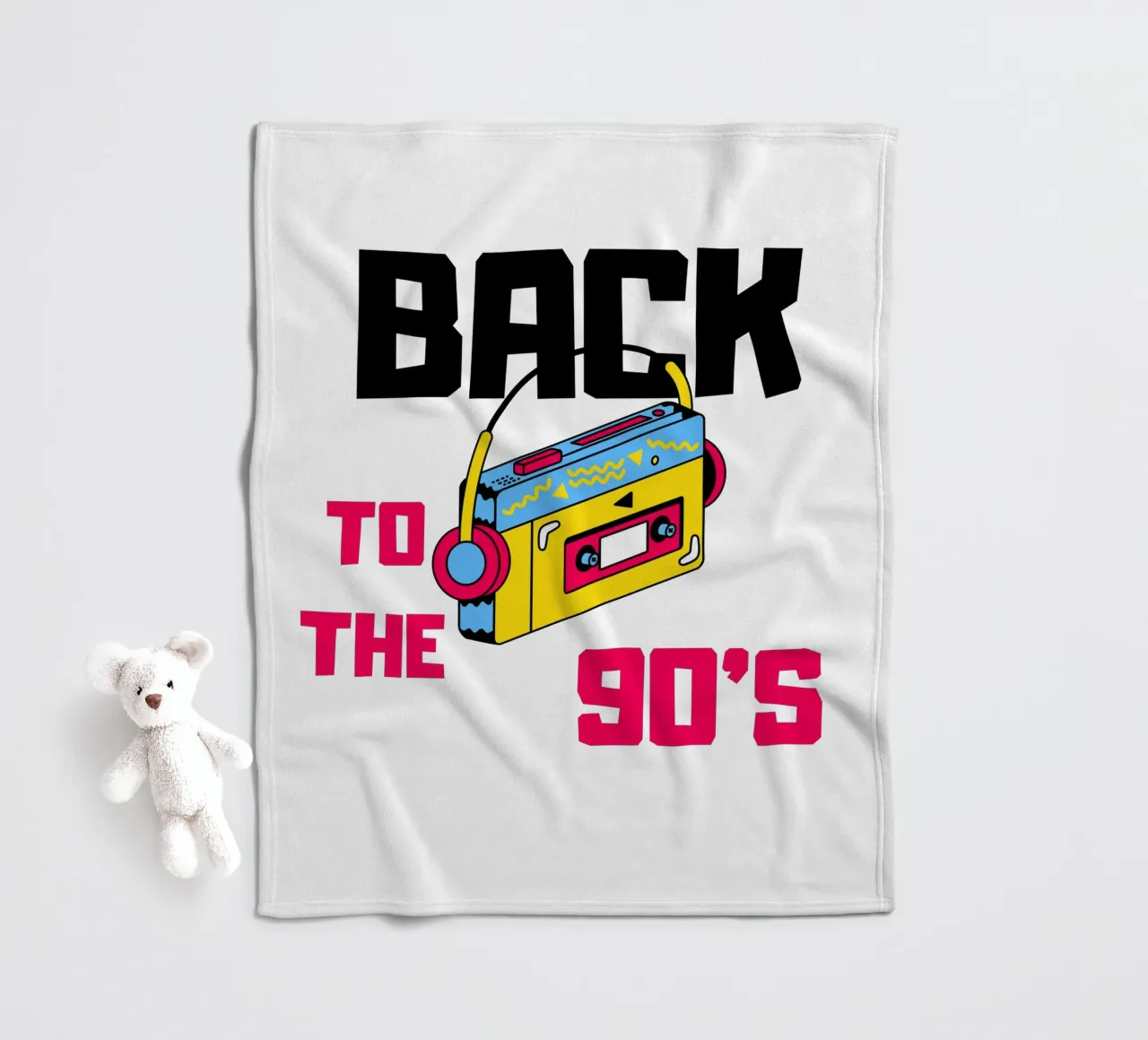 Back to the 90s with a cassette recorder fleece blanket by ArtDesign by KBK