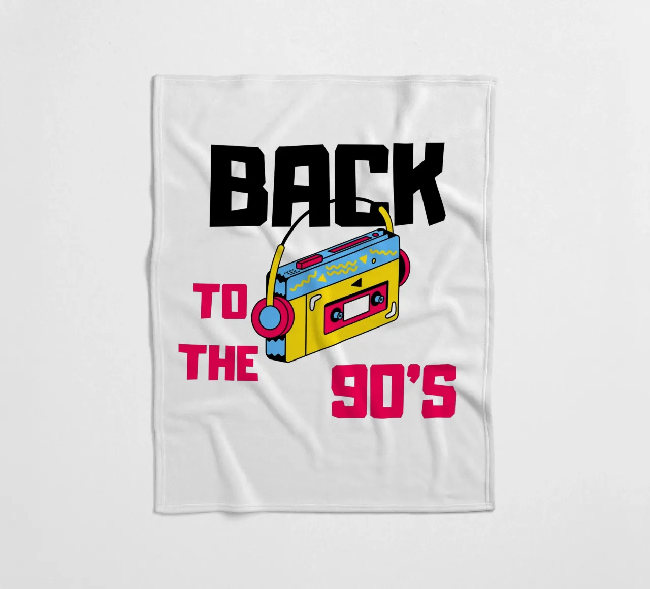 Back to the 90s with a cassette recorder fleece blanket by ArtDesign by KBK