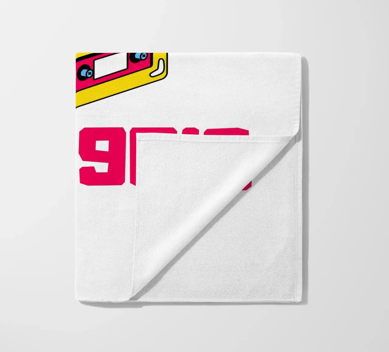 Back to the 90s with a cassette recorder beach towel by ArtDesign by KBK