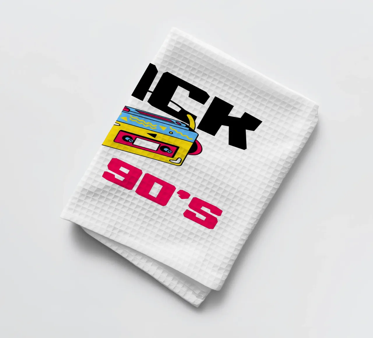 Back to the 90s with a cassette recorder tea towel by ArtDesign by KBK