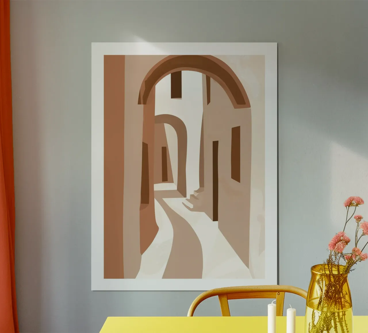 Passaggio minimalista poster con telaio in legno da DWA