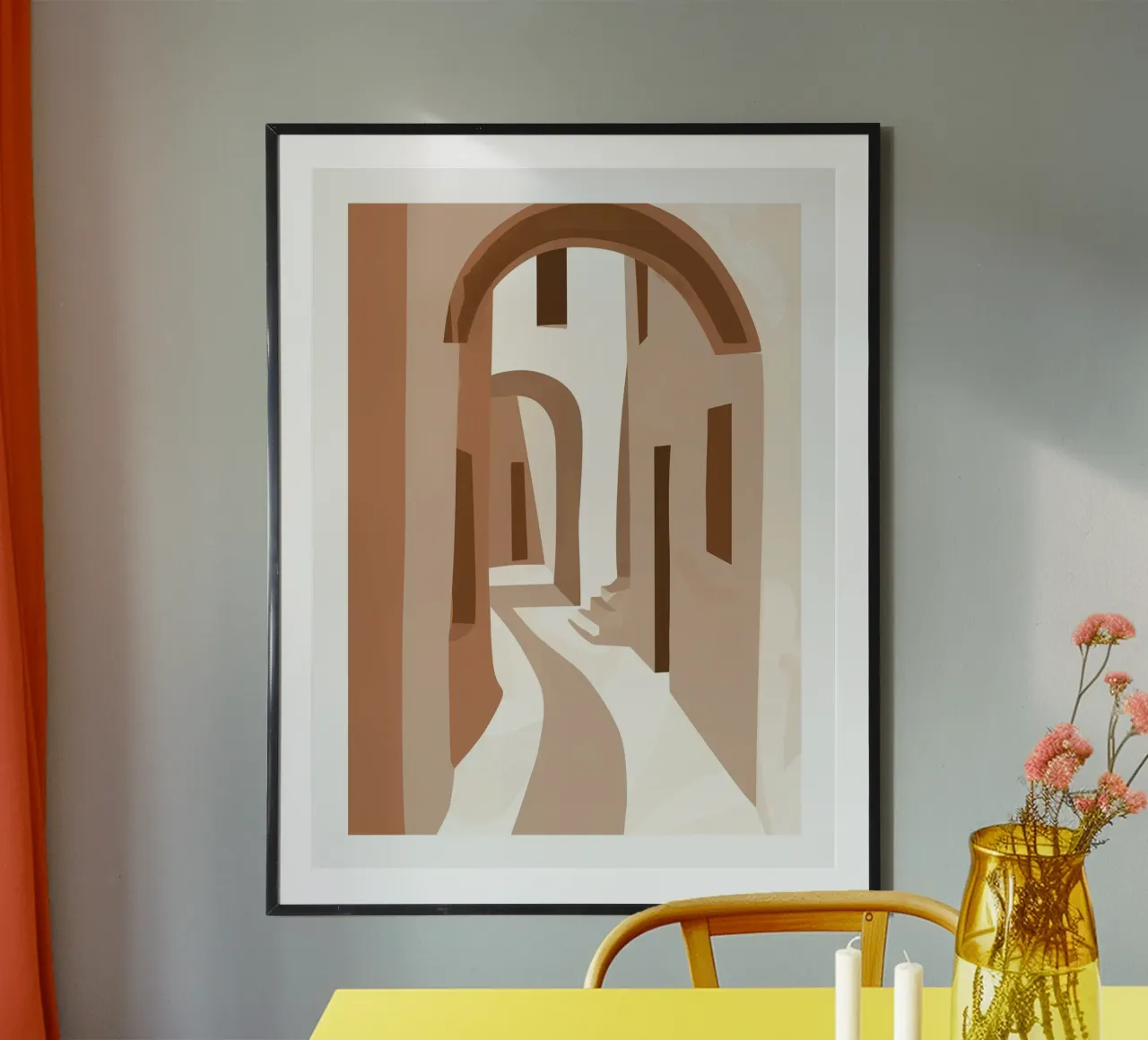 Passaggio minimalista poster con telaio in legno da DWA