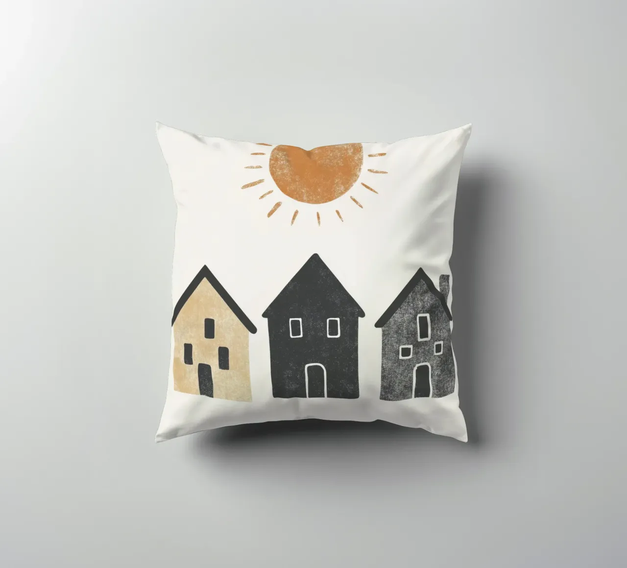 Happy Homes decorative cushion by treechild