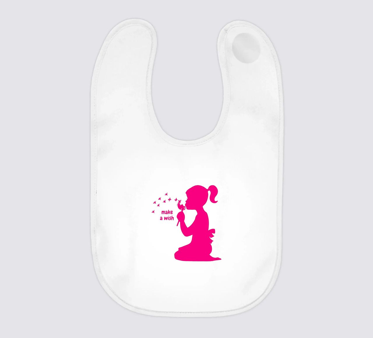Esprimi un desiderio - Ragazza con dente di leone in rosa bavaglino da ArtDesign by KBK