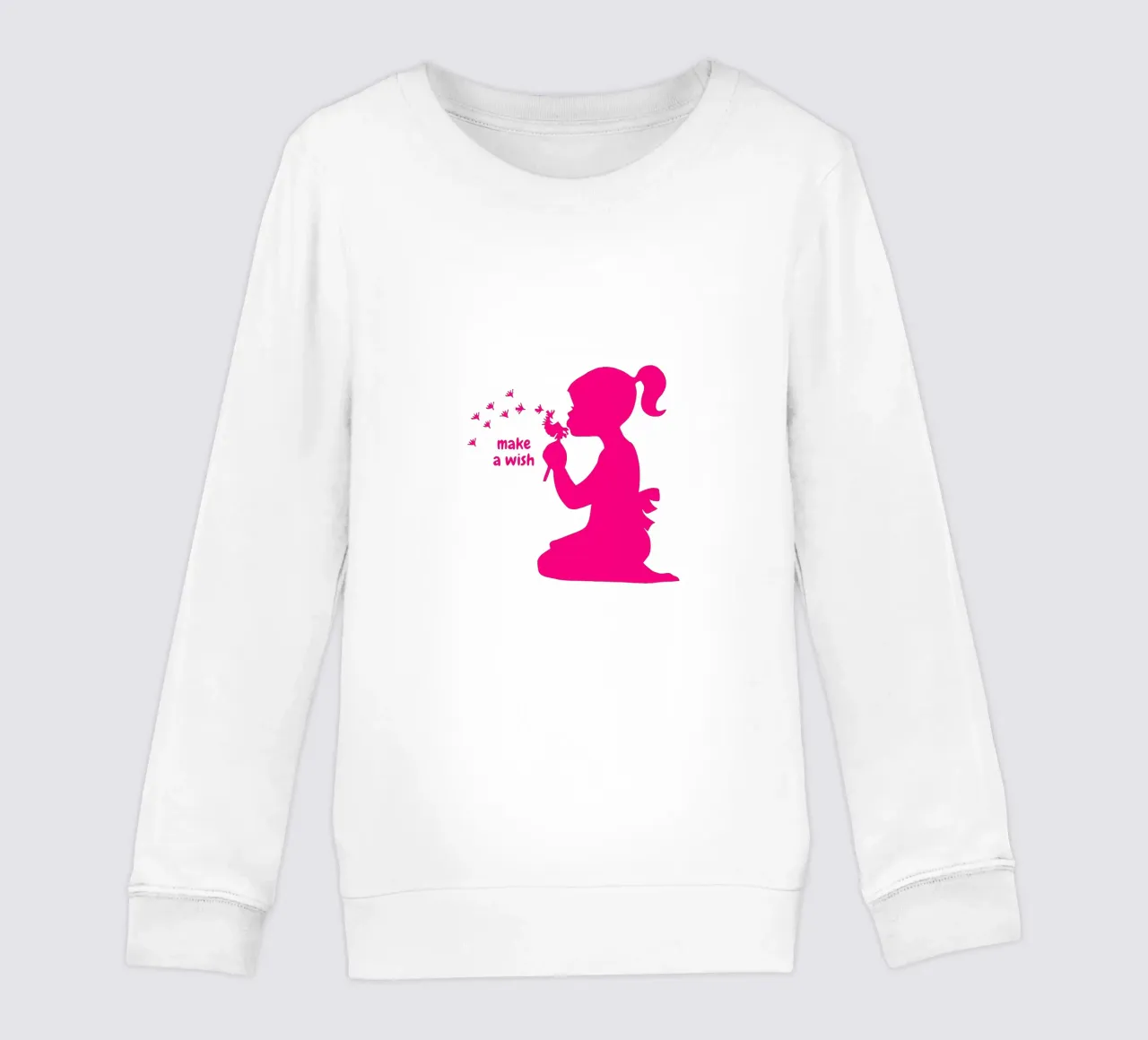 Esprimi un desiderio - Ragazza con dente di leone in rosa felpa bambino da ArtDesign by KBK