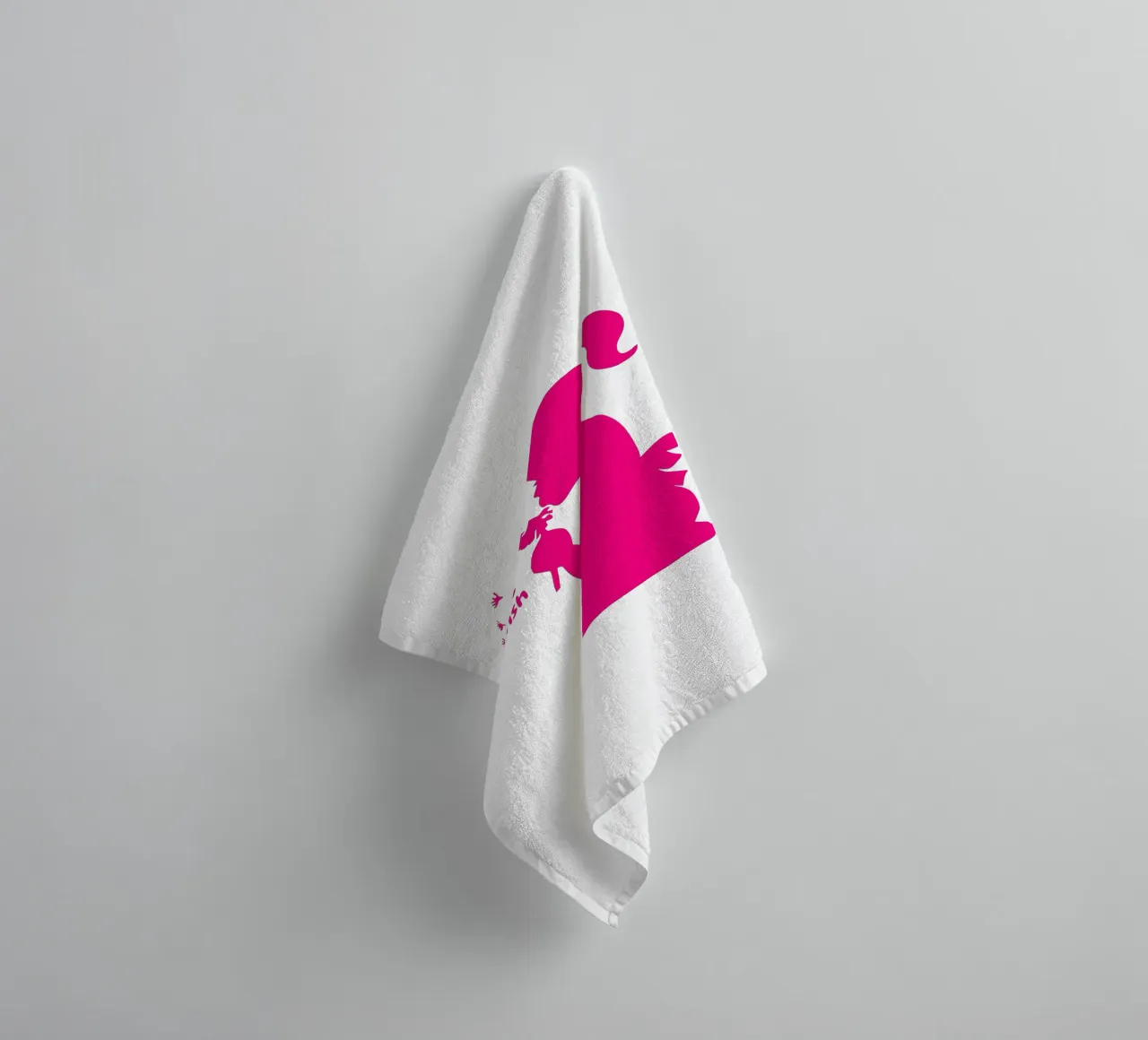 Make a wish - Girl with dandelion in pink towel by ArtDesign by KBK