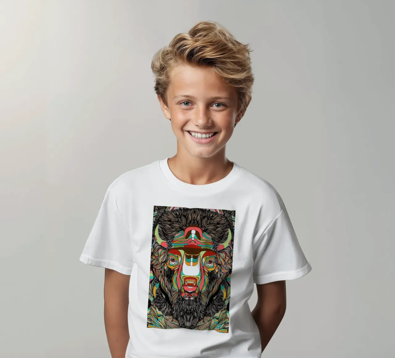 Bison t-shirt bambini da Danny Ivan