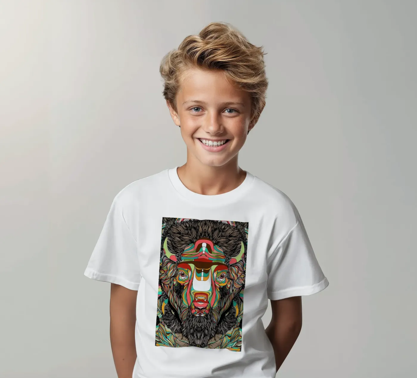 Bison kinder t-shirt van Danny Ivan