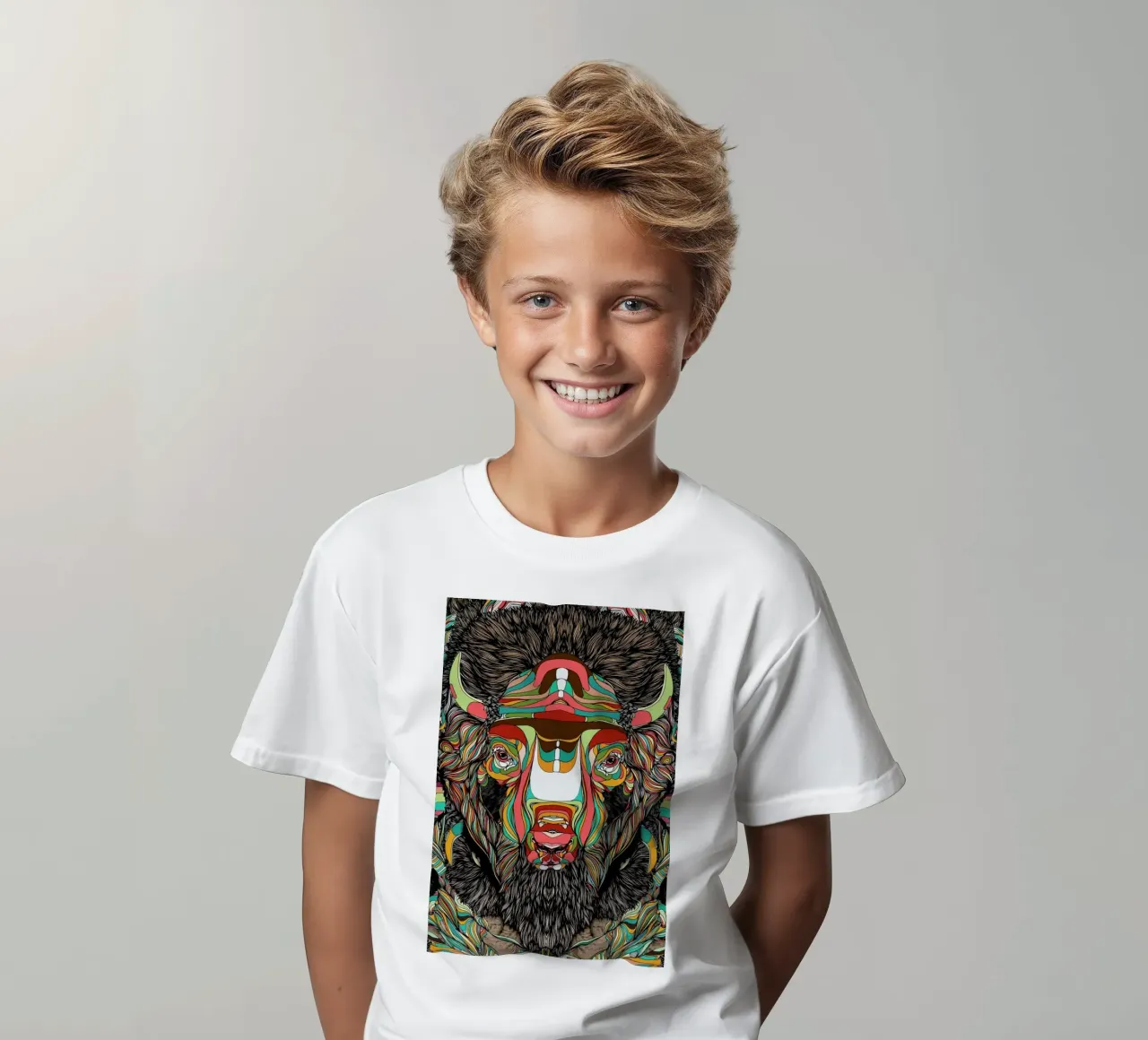 Bison t-shirt bambini da Danny Ivan