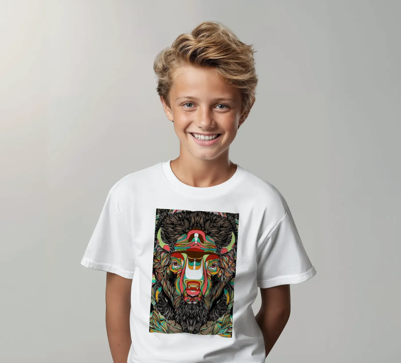 Bison kinder t-shirt van Danny Ivan