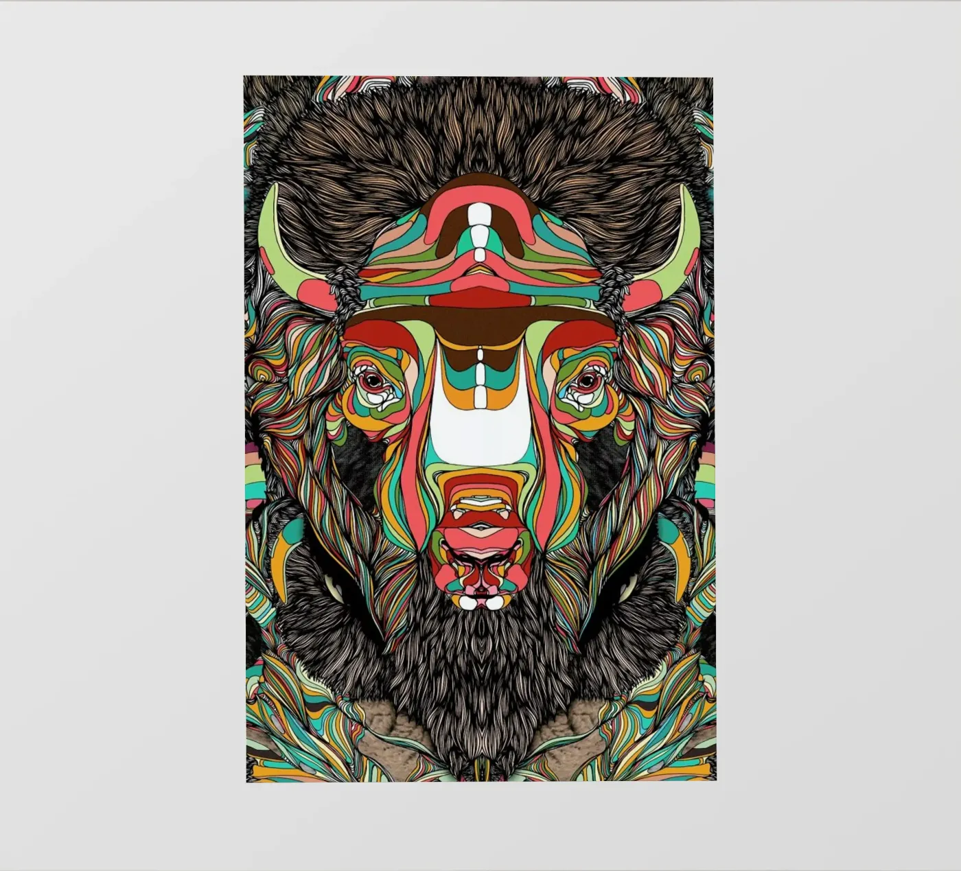 Bison backlit folie van Danny Ivan