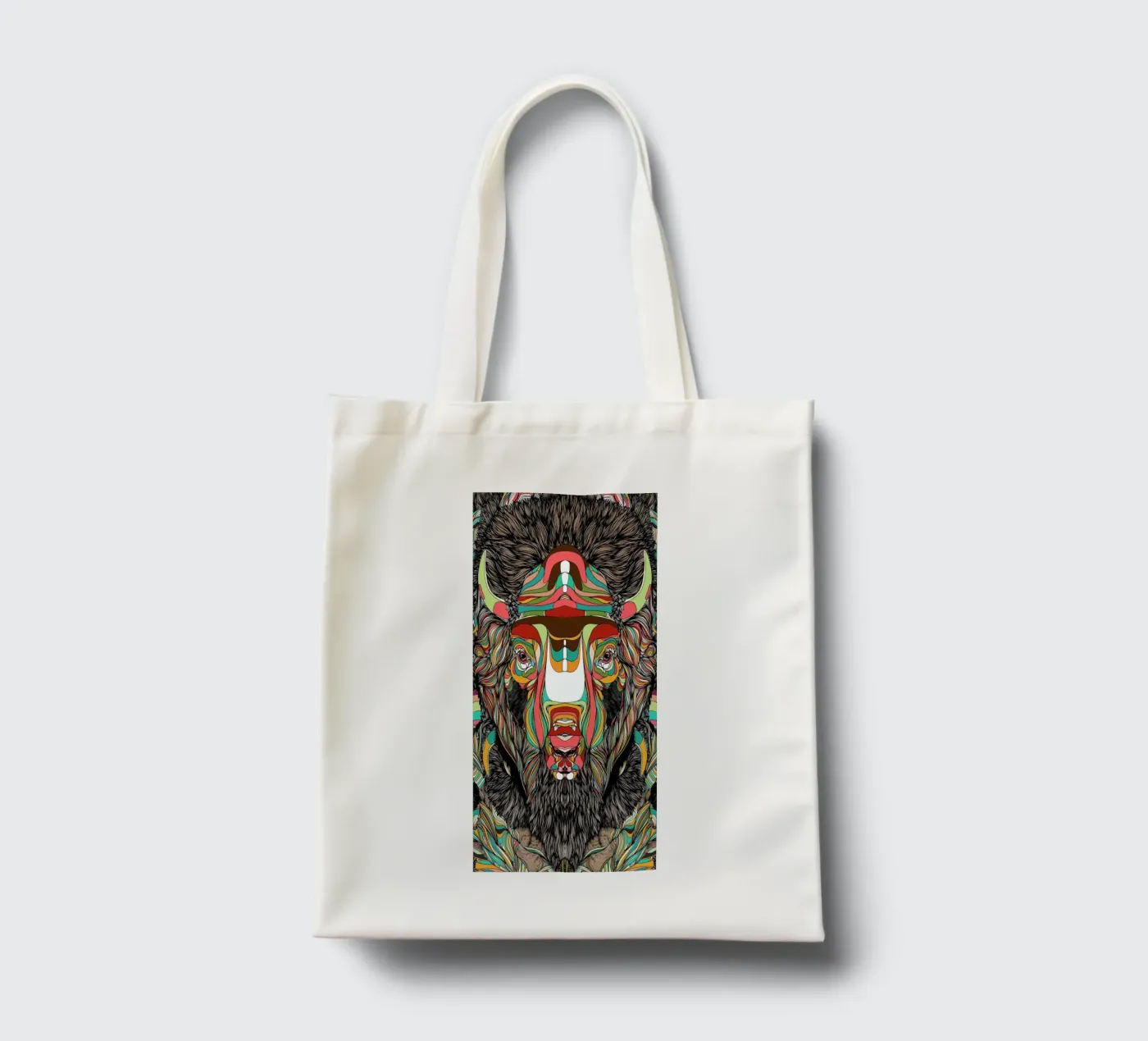 Bison tote bag by Danny Ivan