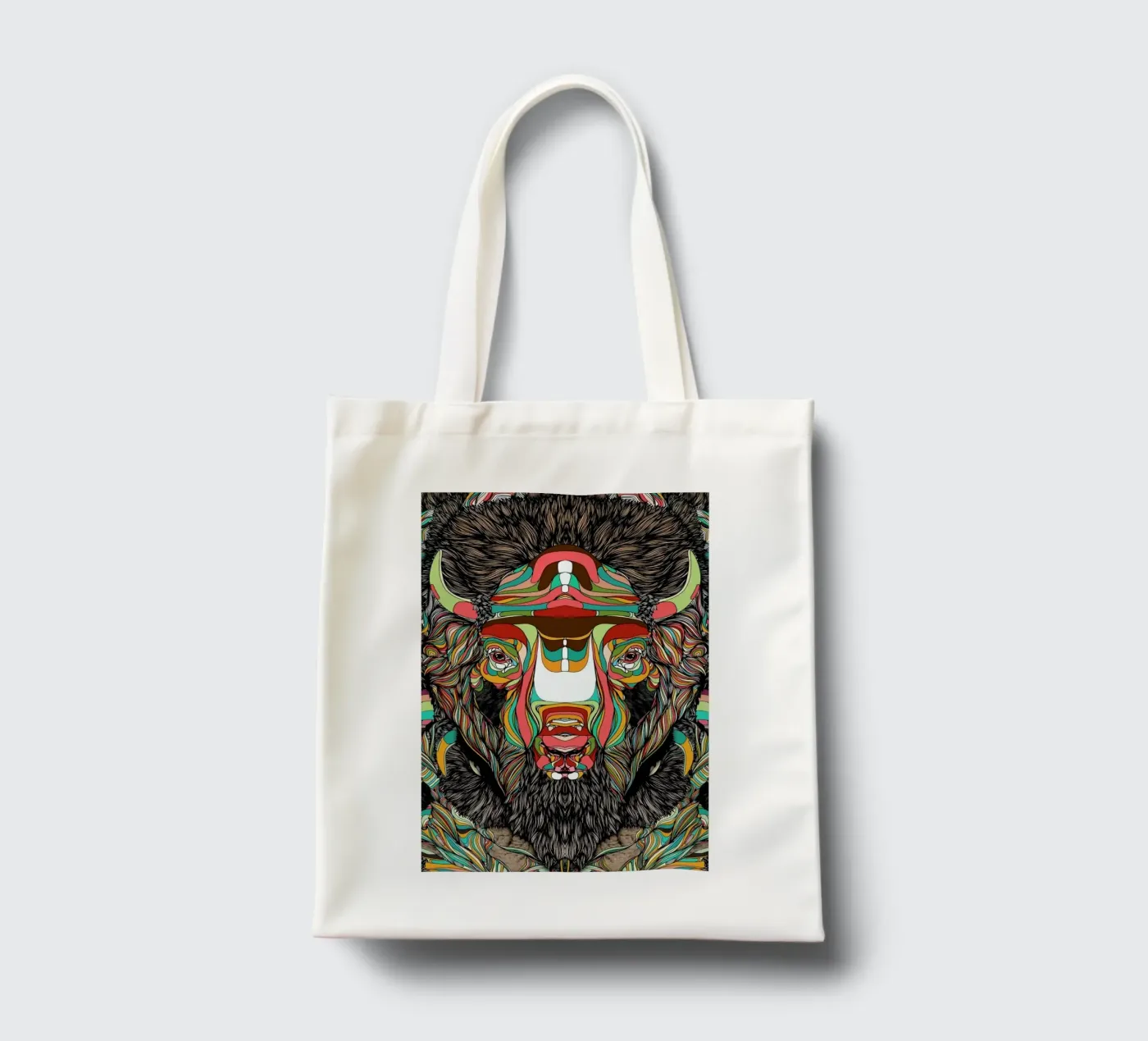 Bison tote bag by Danny Ivan
