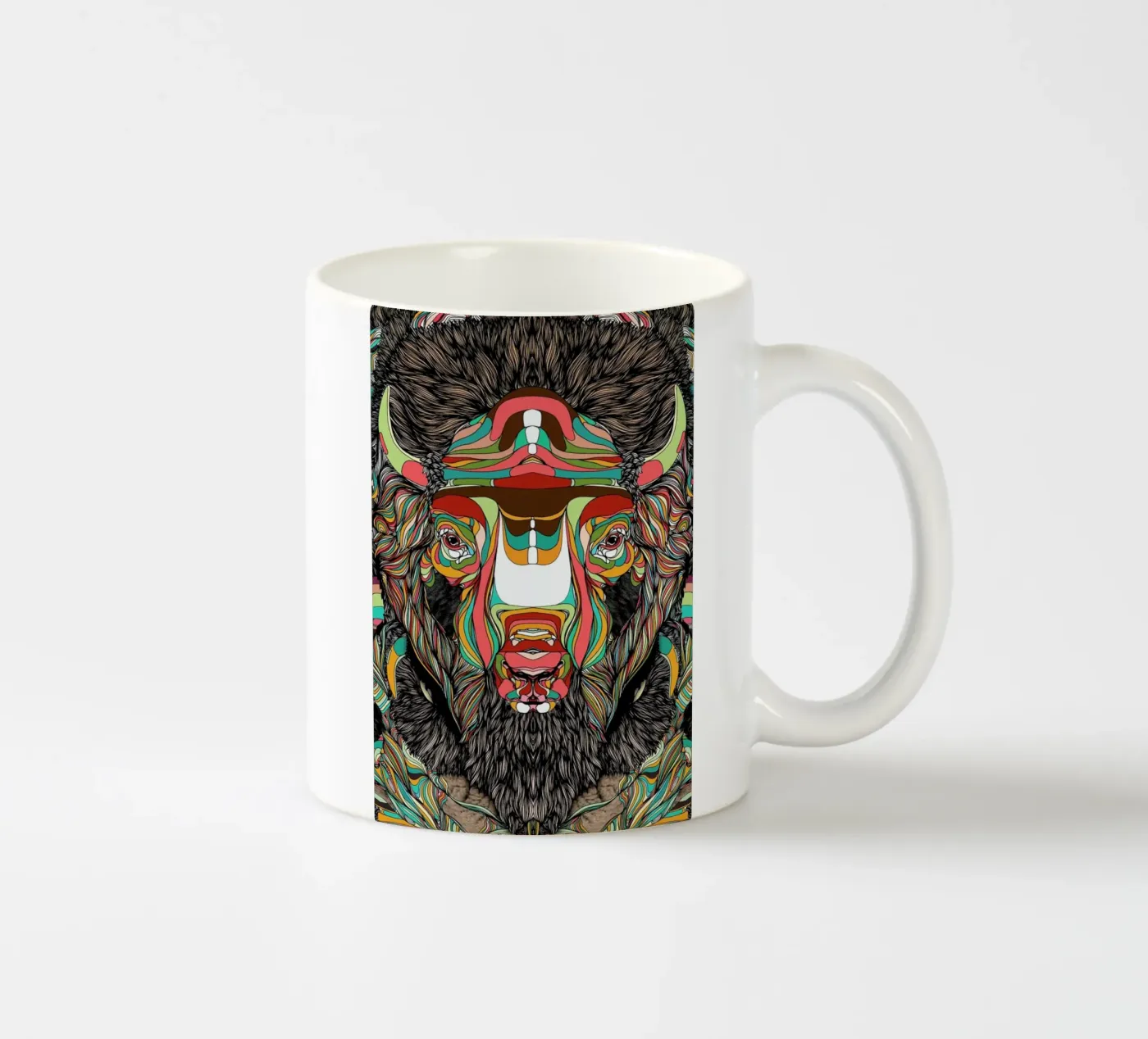 Bison ceramic mug by Danny Ivan