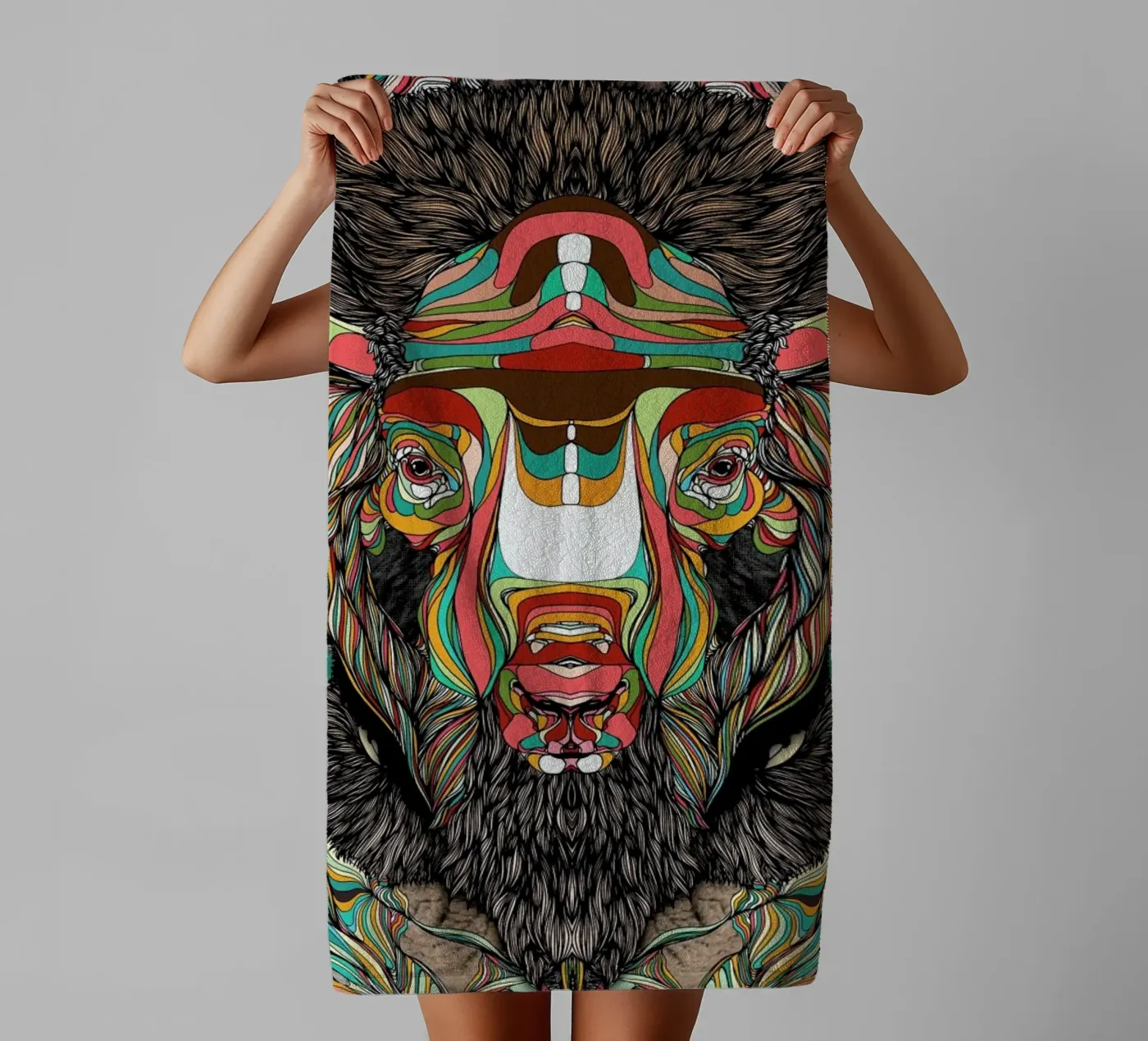 Bison badhanddoek van Danny Ivan