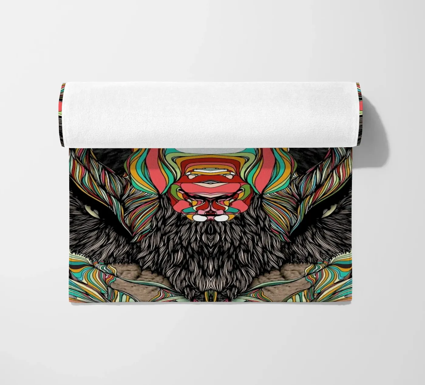 Bison beach towel by Danny Ivan