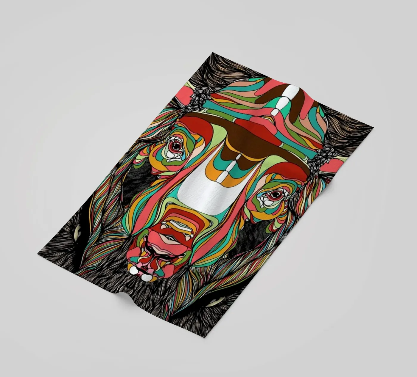 Bison beach towel by Danny Ivan