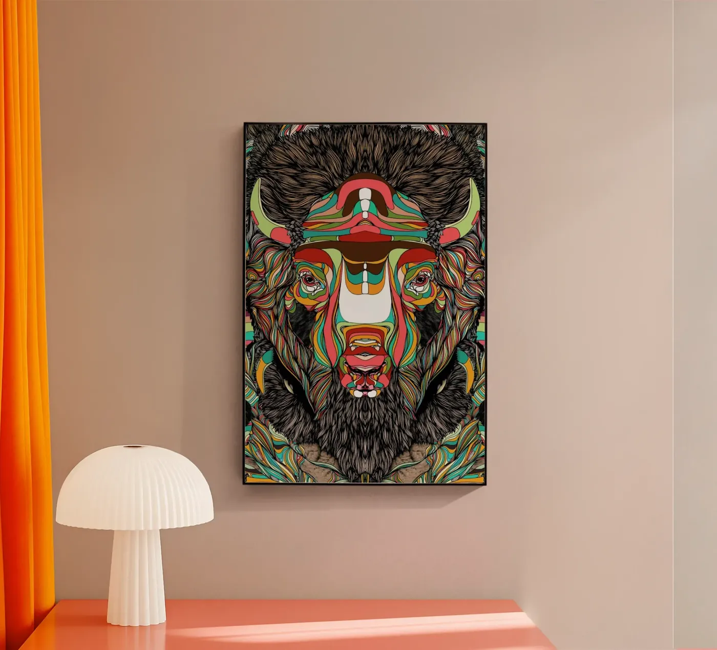 Bison Acryl-Glas von Danny Ivan