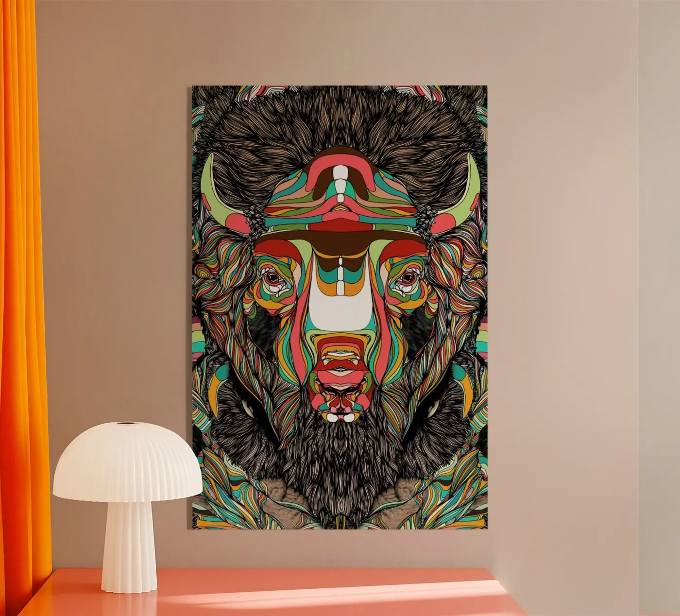 Bison Acryl-Glas von Danny Ivan