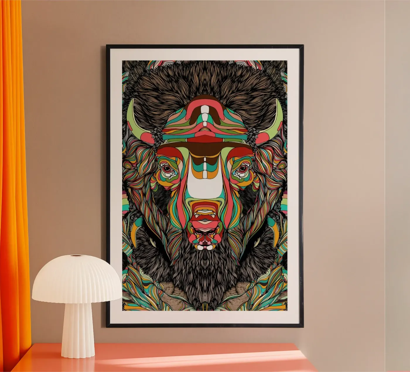 Bison Poster von Danny Ivan