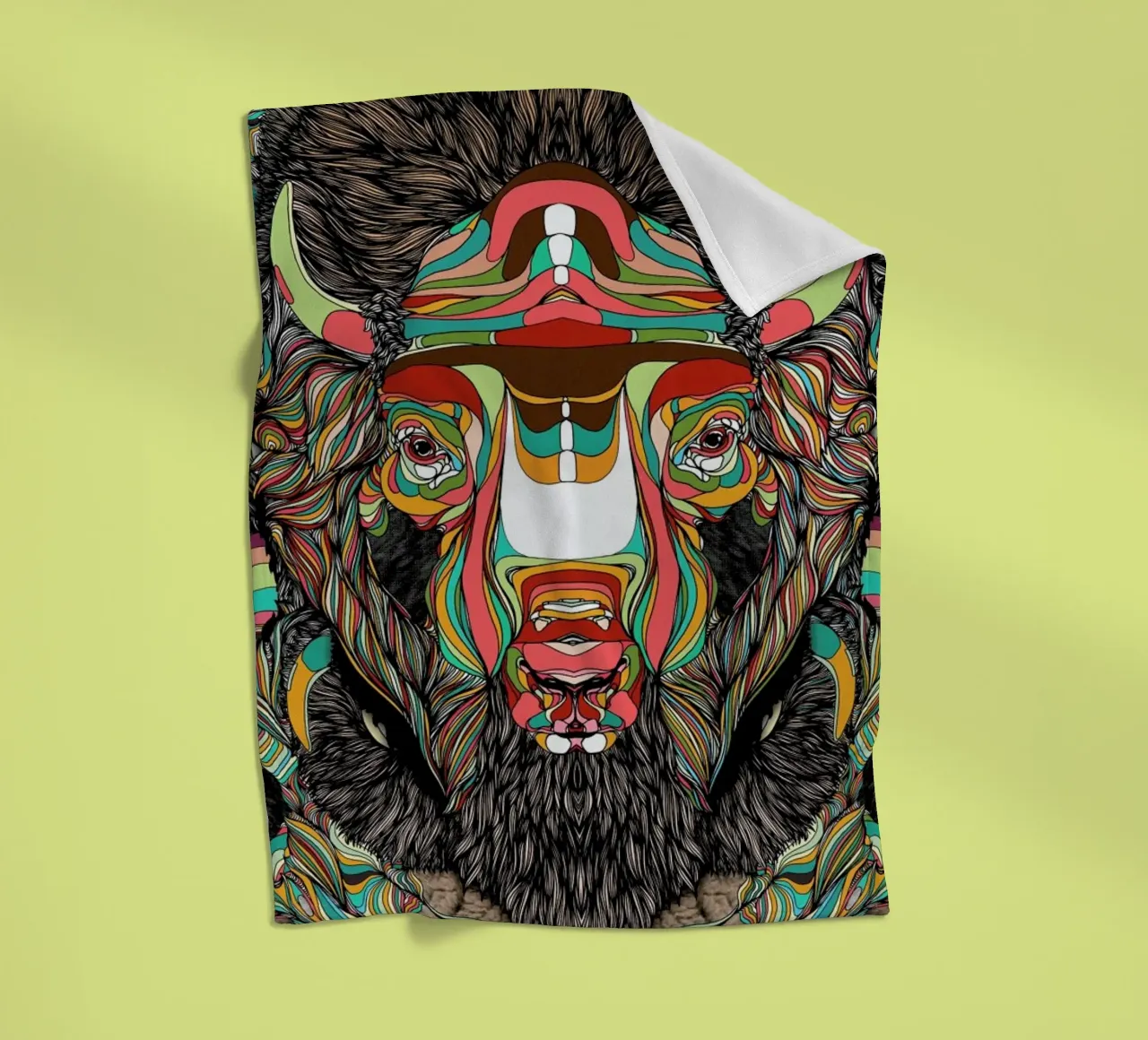 Bison coperta in pile da Danny Ivan