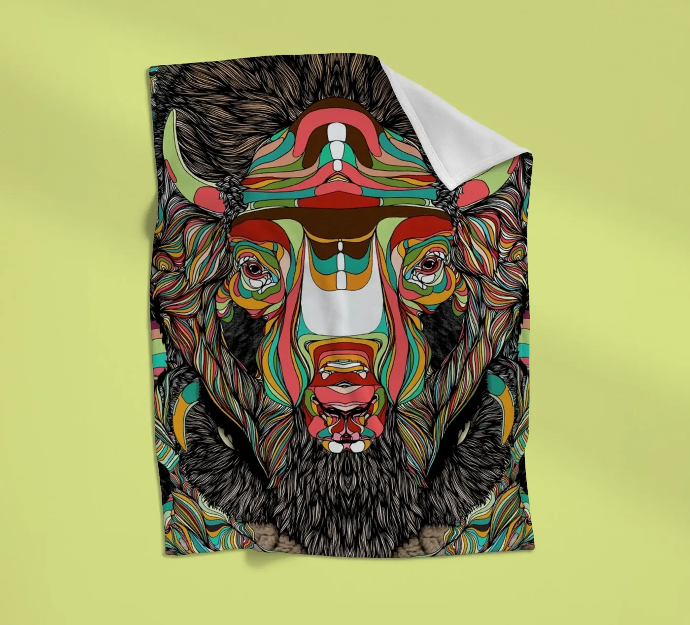 Bison Fleecedecke von Danny Ivan