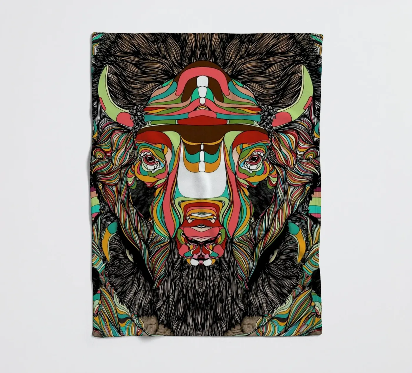 Bison Fleecedecke von Danny Ivan