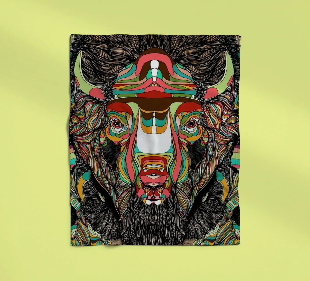 Bison coperta in pile da Danny Ivan