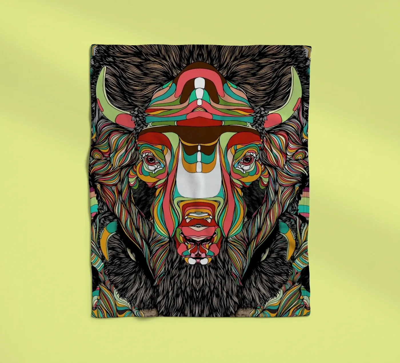 Bison Fleecedecke von Danny Ivan