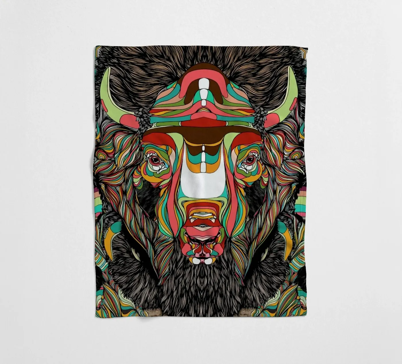 Bison Fleecedecke von Danny Ivan
