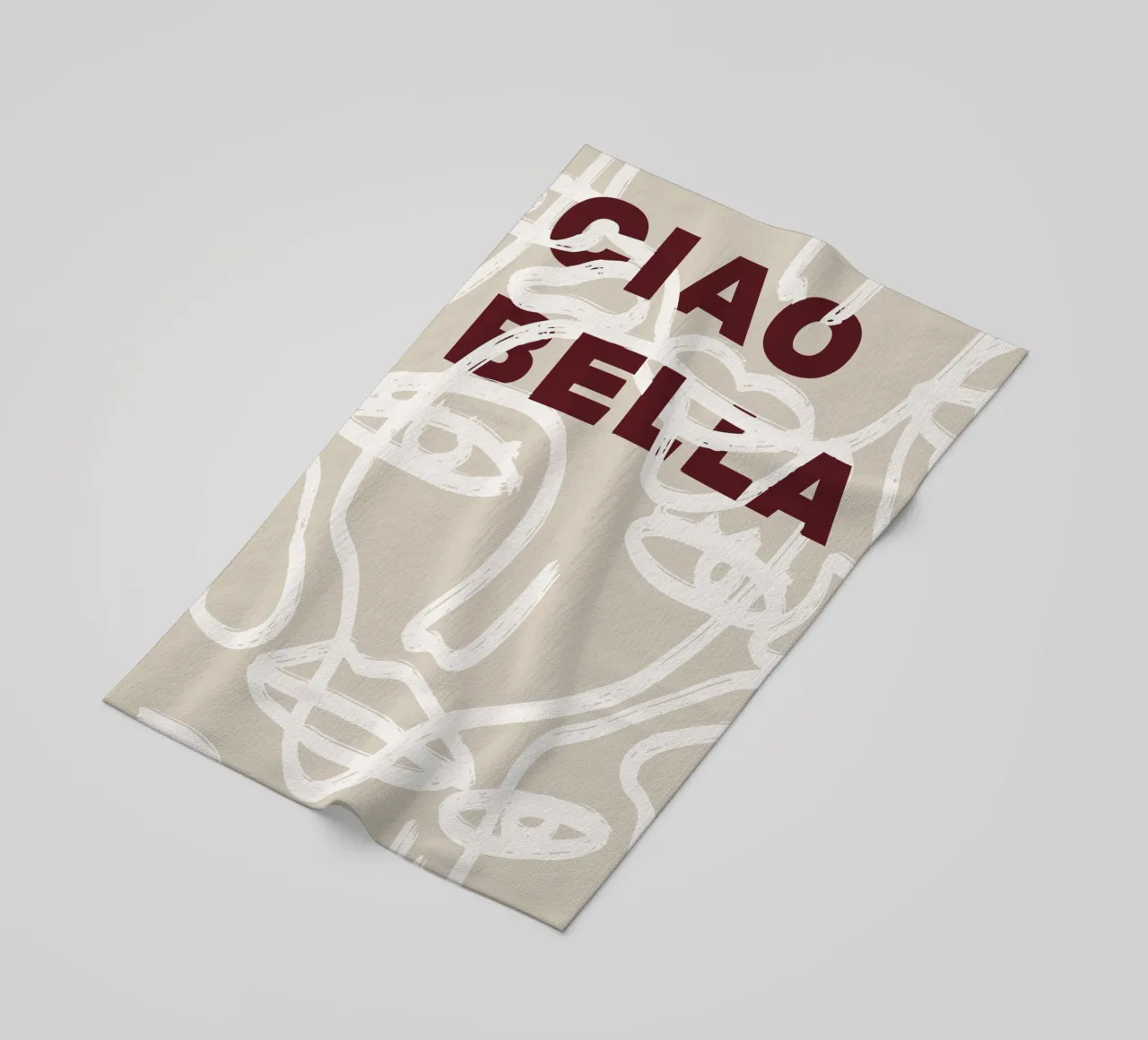 Ciao Bella - Faces Turn White telo mare da ni-ja artboutique
