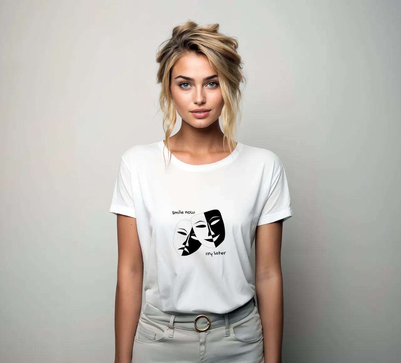 Sorridi ora e piangi dopo t-shirt da donna da ArtDesign by KBK