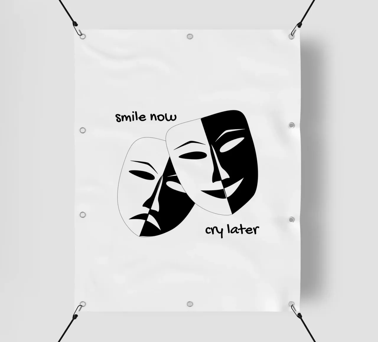 Sorridi ora e piangi dopo telo in pvc da ArtDesign by KBK