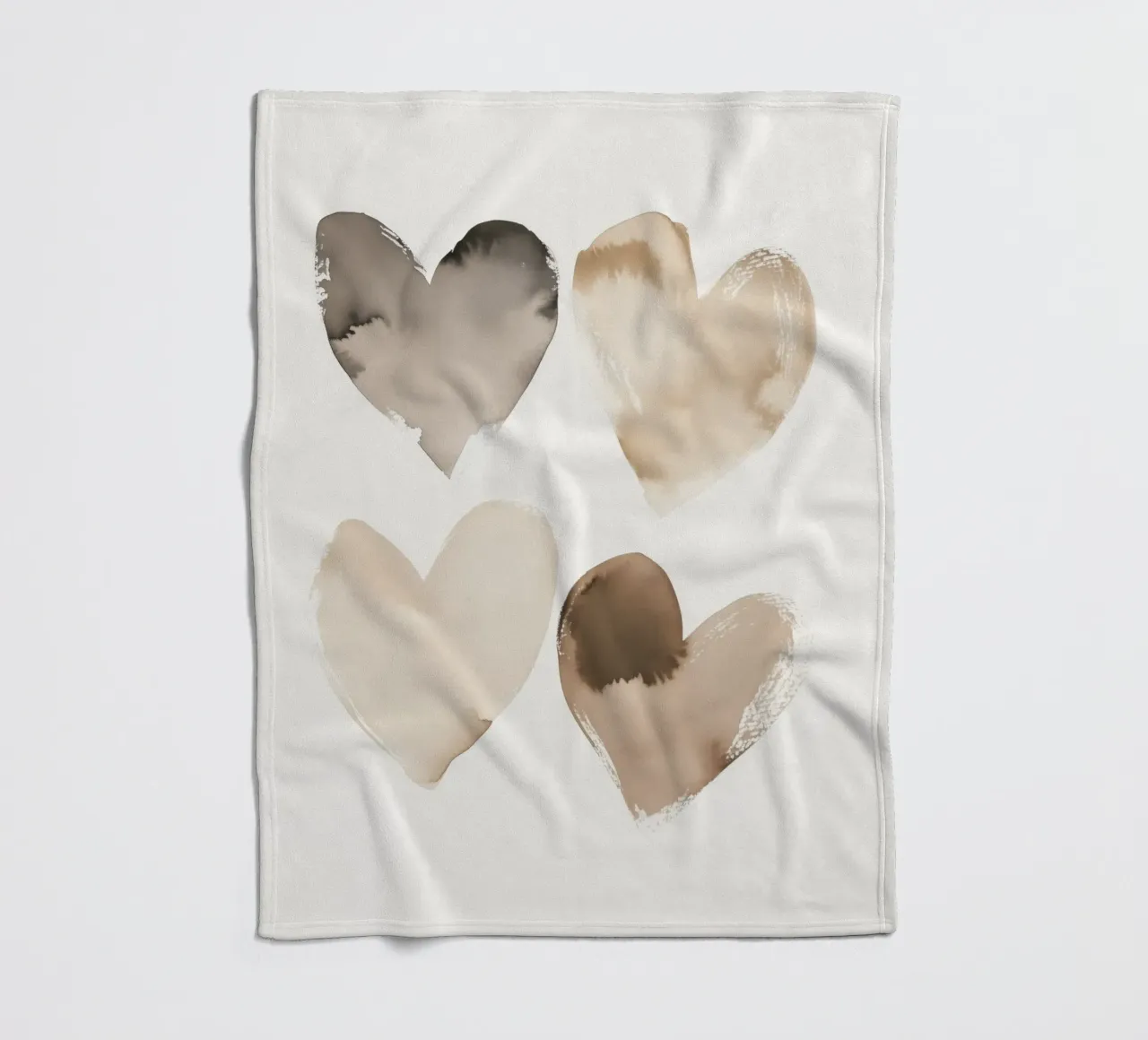 Pastel Hearts No 2 coperta in pile da treechild